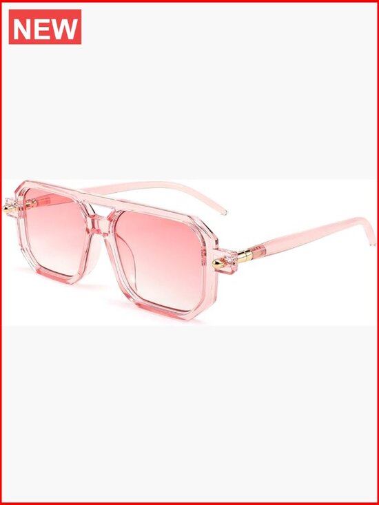 Retro Square Aviator Sunglasses UV400 Protection Wrap Around Frame main image 6